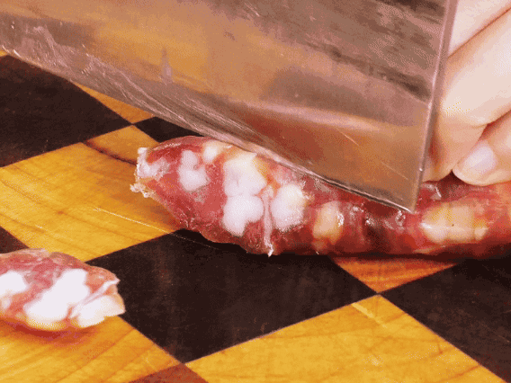 金字香肠斜刀切片